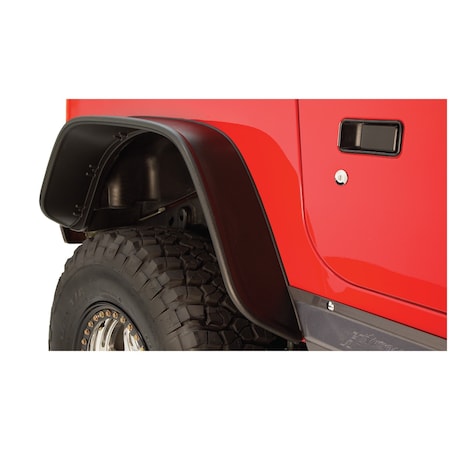 Bushwacker 97-06 WRANGLER TJ/04-06 UNLIMITED LJ FLAT STYLE FENDER FLARES - REAR P 10056-07